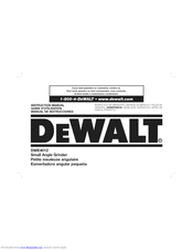 Dewalt DWE4012 Instructions Manual