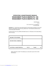 Wascomat Flex-O-Matic FL 185 Operating & Maintenance Manual