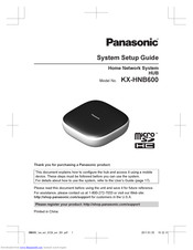 Panasonic KX-HNB600 Systems Setup Manual
