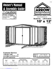 Arrow Storage Products LM101267S Owner's Manual & Assembly Instructions