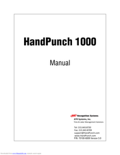 Recognition Systems HandPunch 1000 Manual