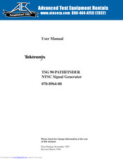 Tektronix TSG 90 PATHFINDER User Manual