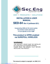 SecEng SED-64 Installation & User Manual
