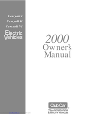 Club Car Carryall VI 2000 Owner's Manual