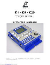 Kolver K20 Operator's Handbook Manual