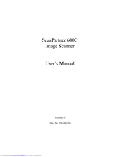 Fujitsu SCANPARTNER 600C User Manual