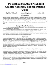 Mike Willegal PS-2/RS232 ASCII Keyboard Assembly And Operation Manual
