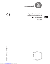 IFM Electronic AC030S Operating Instructions Manual