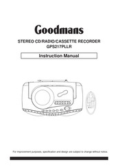 Coodmans GPS217PLLR Instruction Manual