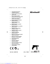 EINHELL RT-ID 65/1 Original Operating Instructions