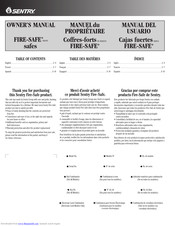Sentry Fire-Safe series Owner's Manual