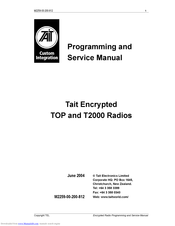 Tait T2000 Series Programming And Service Manual