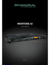 DirectOut Technologies MONTONE.42 User Manual