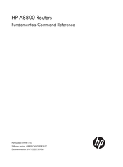 HP A8800 Series Fundamentals Command Reference