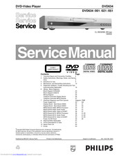 Philips DVD634/001 Service Manual