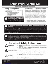Automatic Technology AM-808 Installation Instructions