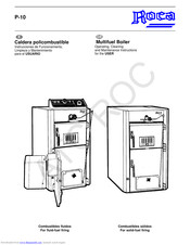 Roca P-10-3 Operating, Cleaning And Maintenance Instructions