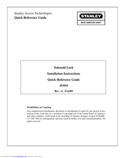 Stanley 203820 Installation Instructions Manual