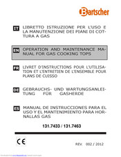 Bartscher 131.7433 Operation And Maintenance Manual