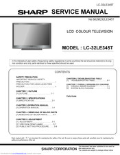Sharp LC-32LE345T Service Manual