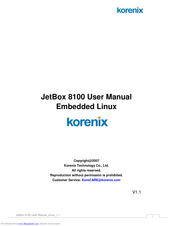 Korenix JetBox 8100 User Manual