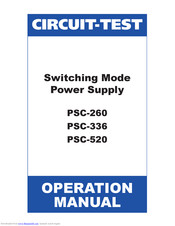 Circuit-test PSC-260 Operation Manuals