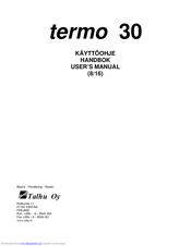 Talhu Oy termo 30 User Manual