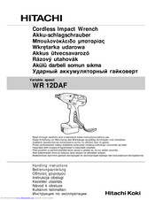Hitachi WR 12DAF Handling Instructions Manual