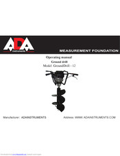 ADA GroundDrill-12 Operating Manual