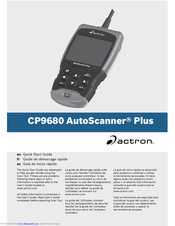 Actron CP9680 AutoScanner Plus Quick Start Manual