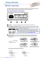Extron electronics BUC 202 Setup Manual