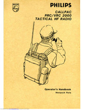 Philips Callpac VRC 2000 Operator's Handbook Manual