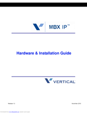 Vertical MXB IP Hardware Installation Manual