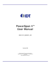 IDT PowerSpan II Manual