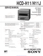 Sony HCD-H11 Service Manual