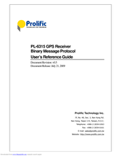 Prolific PL-6315 User Reference Manual