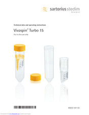 Sartorius stedim Vivaspin Turbo 15 Technical Data Manual