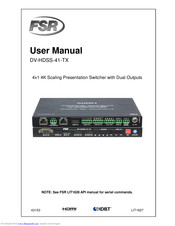 FSR DV-HDSS-41-TX User Manual