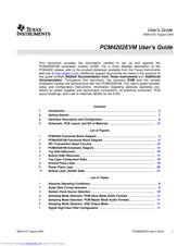 Texas Instruments PCM4202EVM User Manual
