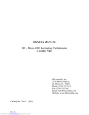 HF Scientific MICRO 1000 Owner's Manual