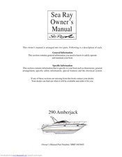 Sea Ray 290 Amberjack Owner's Manual