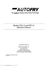 AUTOFRY MTI-10 with RTD Operator's Manual