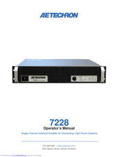 Aetechron 7228 Operator's Manual