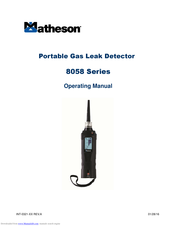 Matheson 8058 SC Operating Manual