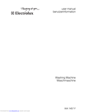 Electrolux WA 1457 F User Manual