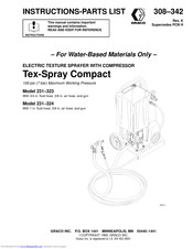 Graco 231-323 Instructions-Parts List Manual