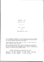 WIA WELDMATIC 600 User Manual