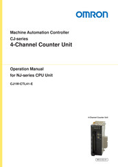 Omron CJ1W-CTL41-E Operation Manual