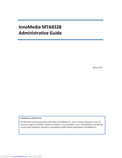 InnoMedia MTA8328 Administrative Manual