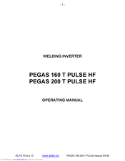Alfa IN PEGAS 200 T PULSE HF Operating Manual